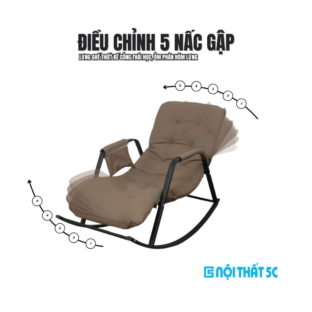 Ghế bập bênh có tay ghế GBB-006D
