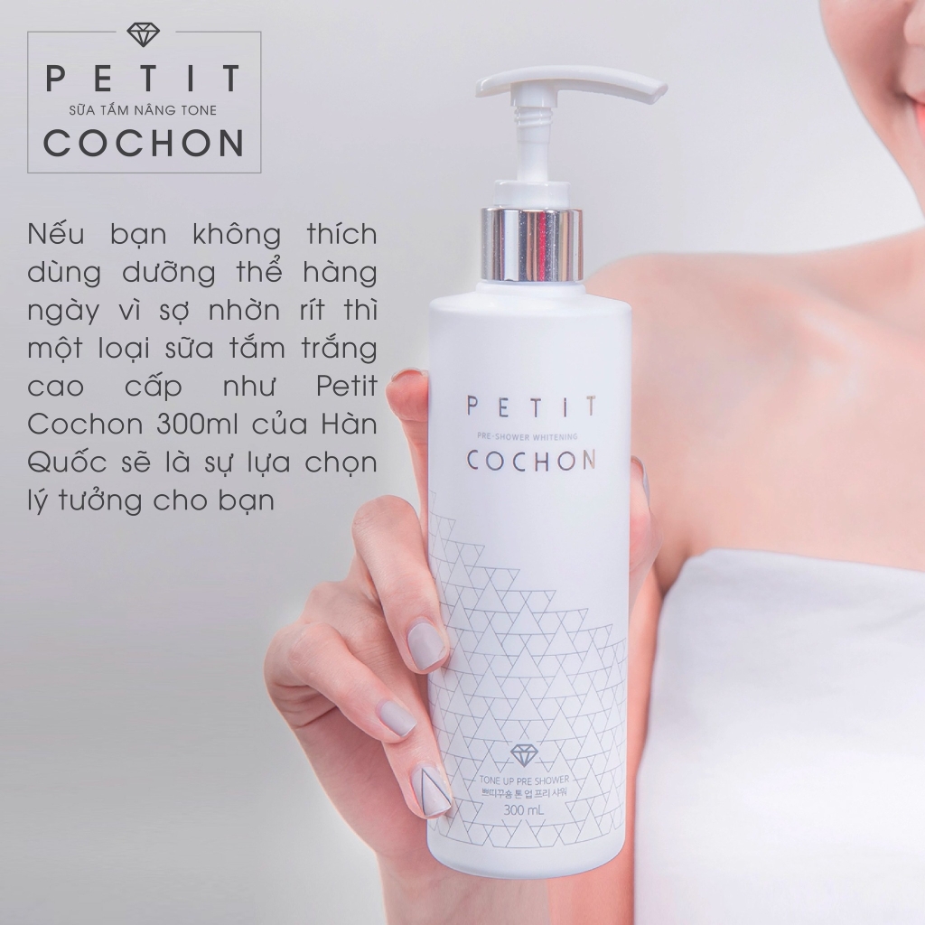 Sữa Tắm Trắng Da Petit Cochon Pre-Shower Whitening Ủa Sáng Da Hàn Quốc 300ml