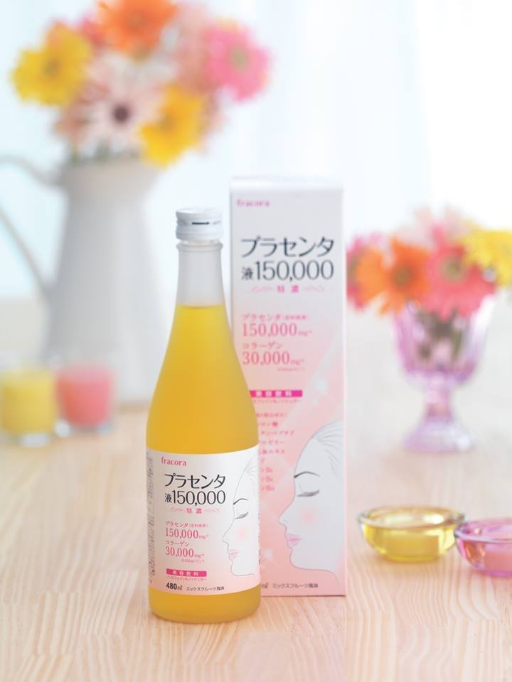 Placenta Combo 3 Chai Nước Uống Nhau Thai Cừu Fracora Placenta 150.000mg Nhật Bản 480ml