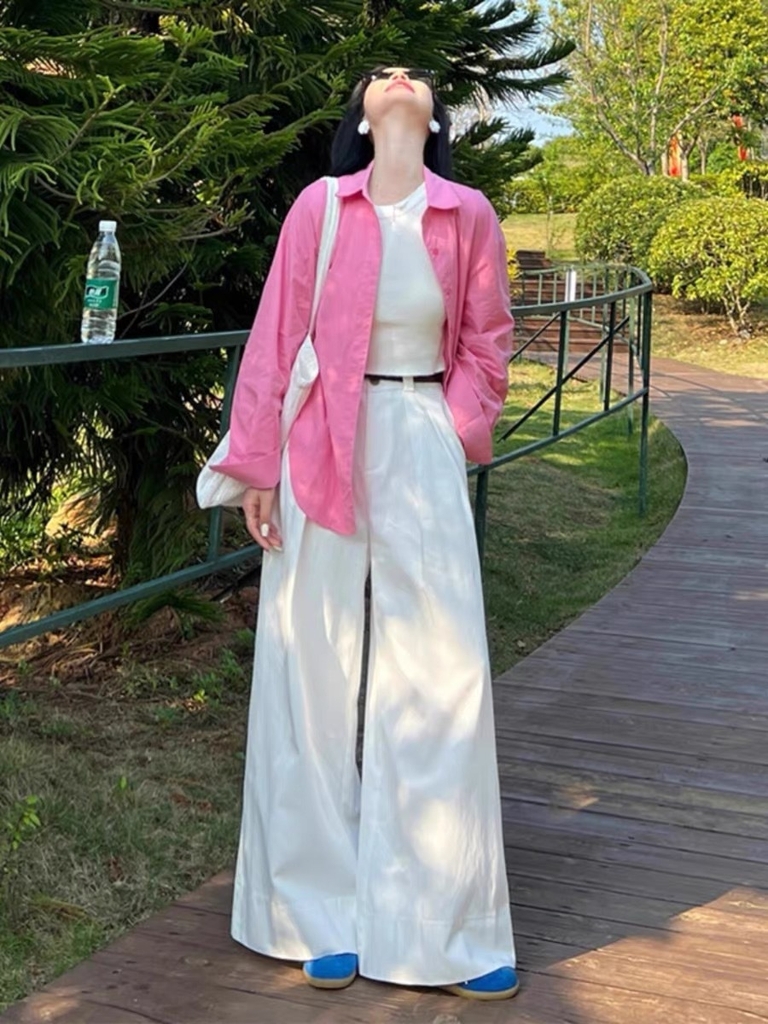 Set áo sơ mi thời trang đường phố cao cấp và áo sơ mi phong cách Hong Kong trẻ trung, mùa xuân D116250