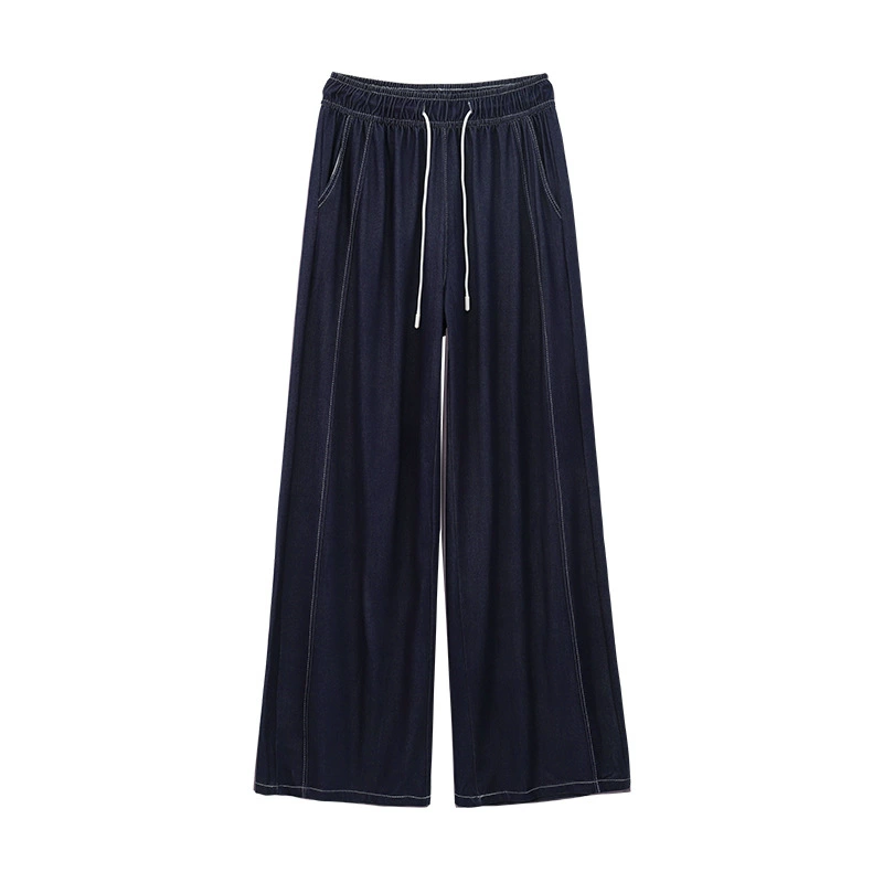 Quần Bò Tencel Nữ Ống Rộng Cạp Cao Dáng Suông - Chất Lyocell Mỏng Mát, Rũ Đẹp Tôn Dáng