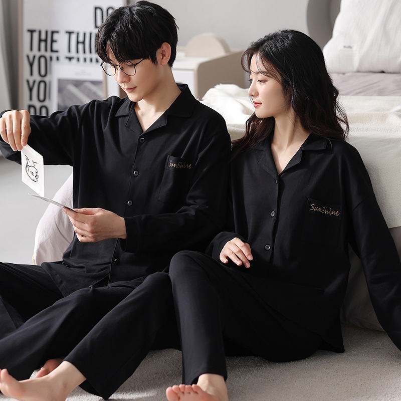 Set bộ đồ ngủ thun gân cao cấp thanh lịch sang trọng thu đông mới nhất D543240