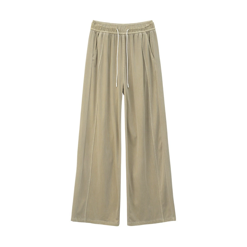 Quần Bò Tencel Nữ Ống Rộng Cạp Cao Dáng Suông - Chất Lyocell Mỏng Mát, Rũ Đẹp Tôn Dáng