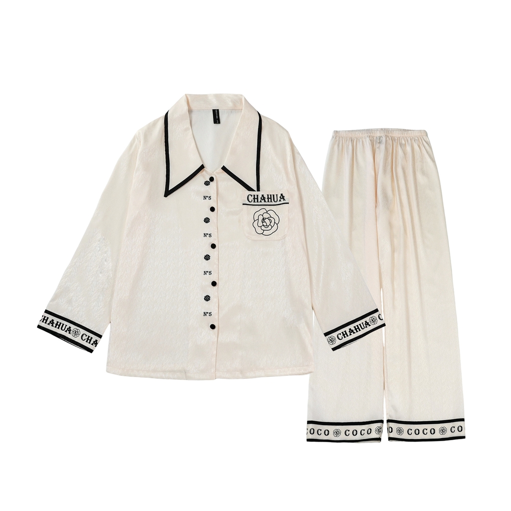 Đồ ngủ Pijama lụa cao cấp, sang trọng, thanh lịch, xuân thu DN417240
