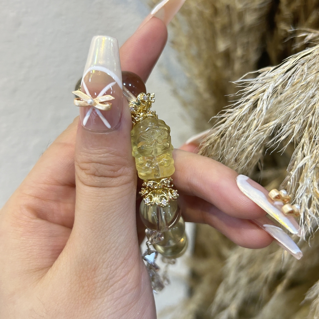Vòng tay đá tự nhiên Aquamarine, Thạch Anh Xanh Bạc S925 Cao Cấp TS115240