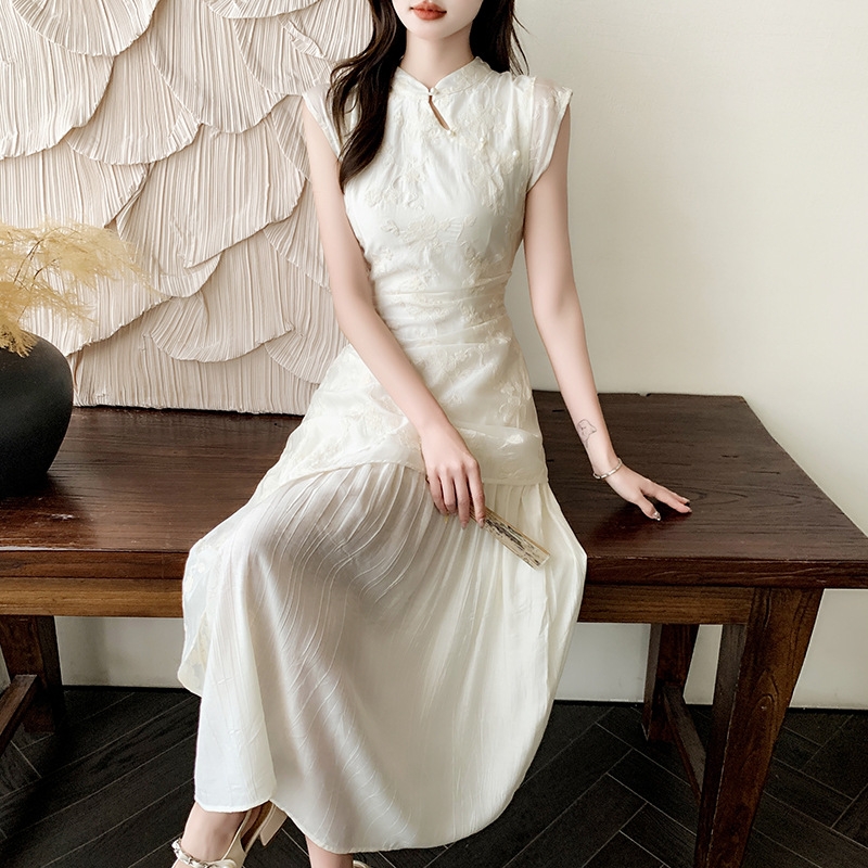 Đầm trắng voan phong cách Trung Hoa thanh lịch nhẹ nhàng khí chất tao nhã xu hướng hottrend  D167240