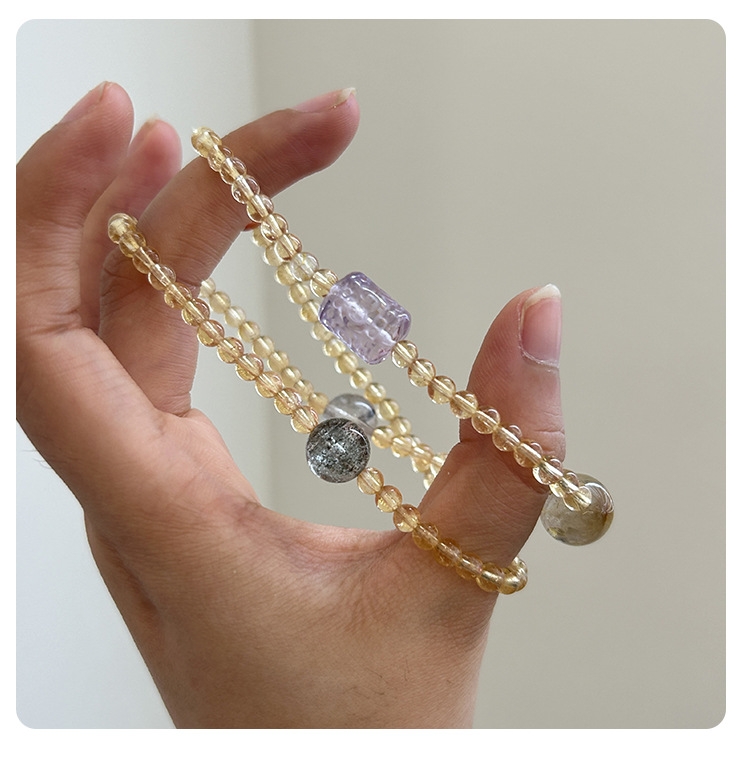 Vòng tay Wrap Bracelet đá tự nhiên ngũ sắc Cao Cấp TS116240