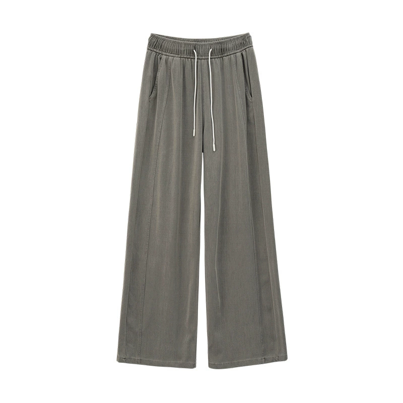 Quần Bò Tencel Nữ Ống Rộng Cạp Cao Dáng Suông - Chất Lyocell Mỏng Mát, Rũ Đẹp Tôn Dáng