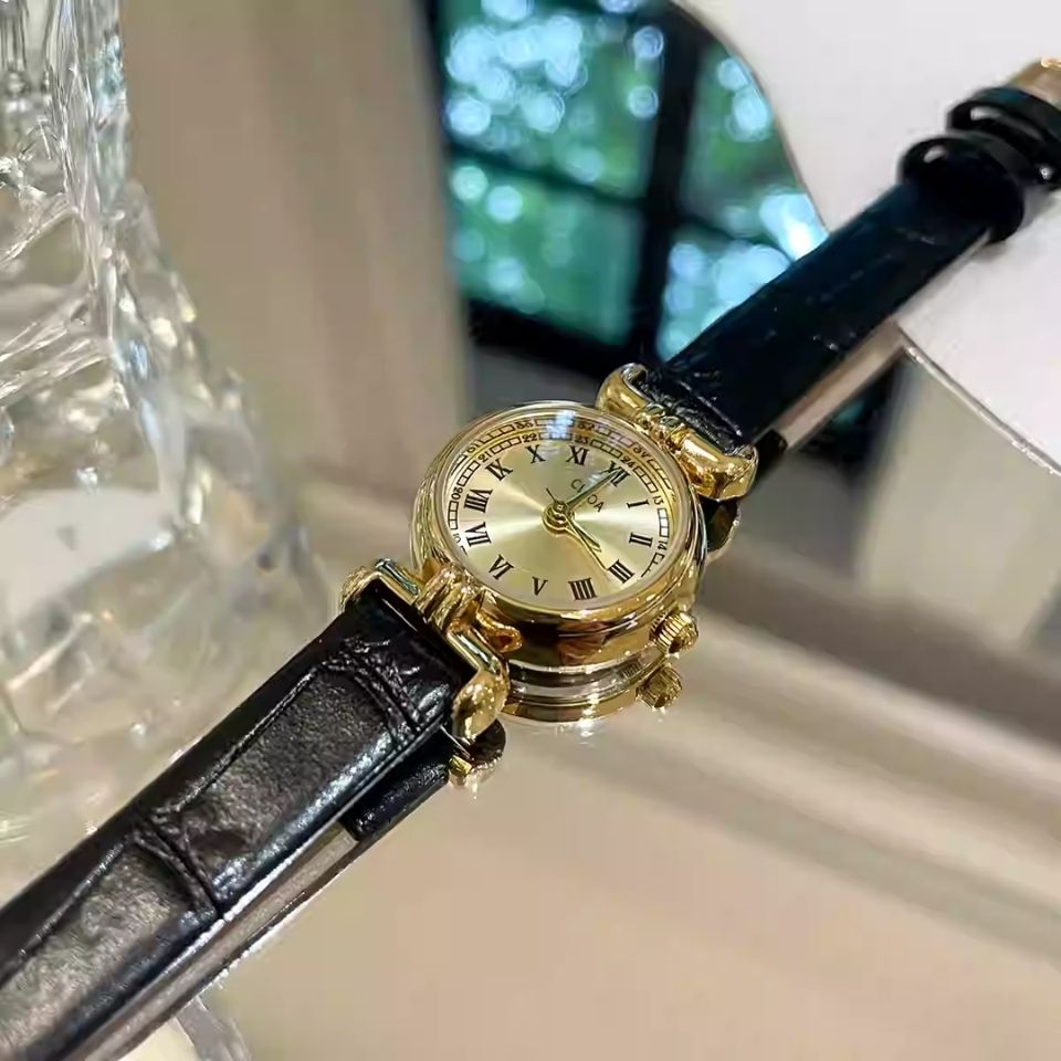 Đồng hồ cơ sang trọng Niche Light cho nữ, màu vàng cao cấp, phong cách thời thượng và thanh lịch TS102250