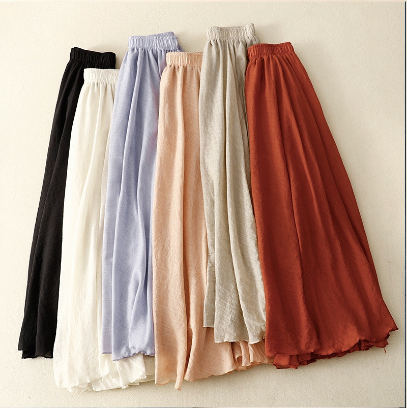Chân váy nhún 2 lớp tự nhiên dáng A nhiều màu phong cách Nhật Hàn thanh lịch năng động xu hướng mới D181240