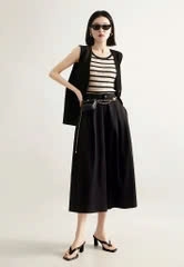 Quần ống rộng tencel thanh lịch hack dáng ống rộng Hottrend D280240
