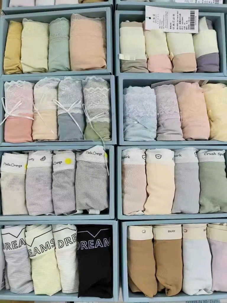 Combo 4 quần lót nữ AMYANNA xuất Nhật kháng khuẩn, chất cotton không viền, thoáng khí, co giãn thoải mái QL002250