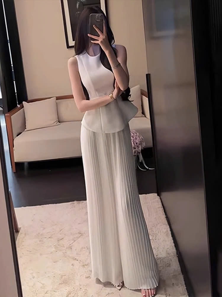 Set vest không tay kèm quần dài phong cách nhẹ nhàng, trưởng thành D157250
