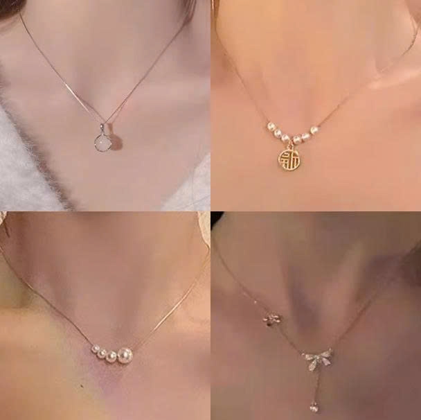 DÂY CHUYỀN MẶT ĐÁ MÃ NÃO TRẮNG – THANH LỊCH & TINH TẾ TS122250