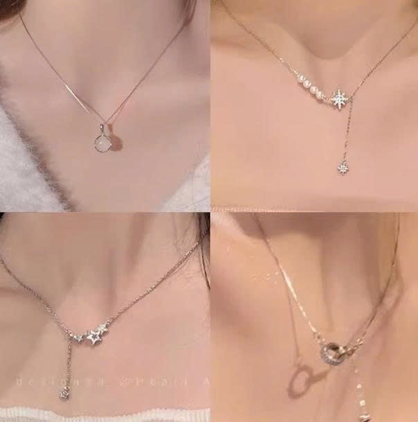 DÂY CHUYỀN MẶT ĐÁ MÃ NÃO TRẮNG – THANH LỊCH & TINH TẾ TS122250