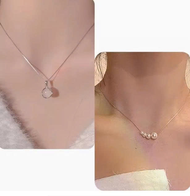 DÂY CHUYỀN MẶT ĐÁ MÃ NÃO TRẮNG – THANH LỊCH & TINH TẾ TS122250