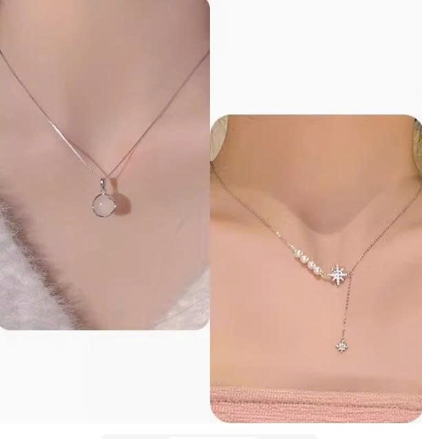 DÂY CHUYỀN MẶT ĐÁ MÃ NÃO TRẮNG – THANH LỊCH & TINH TẾ TS122250