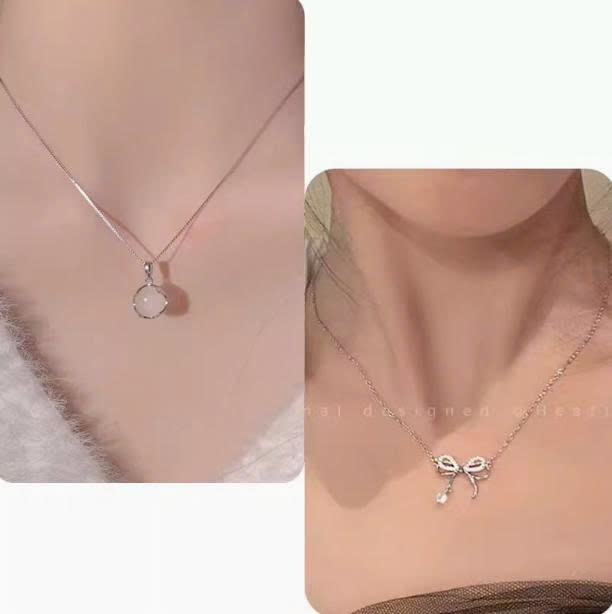 DÂY CHUYỀN MẶT ĐÁ MÃ NÃO TRẮNG – THANH LỊCH & TINH TẾ TS122250