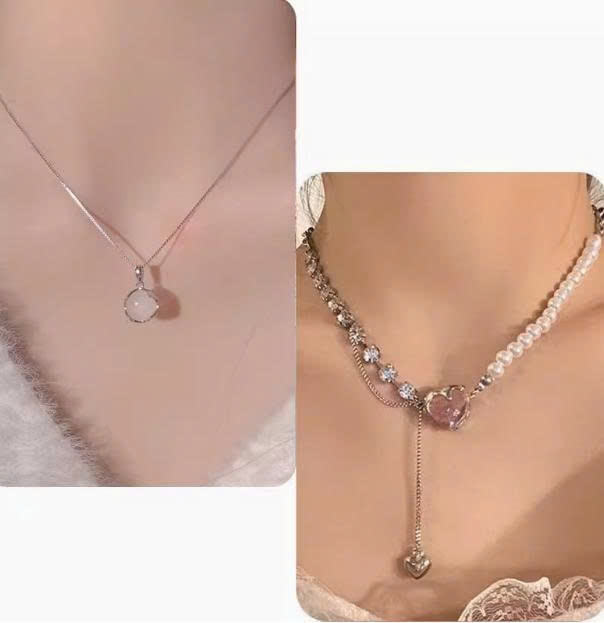 DÂY CHUYỀN MẶT ĐÁ MÃ NÃO TRẮNG – THANH LỊCH & TINH TẾ TS122250