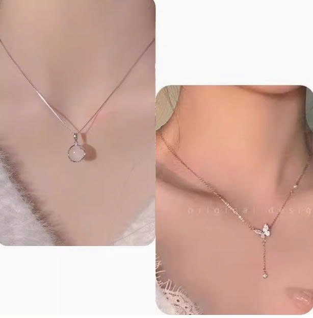 DÂY CHUYỀN MẶT ĐÁ MÃ NÃO TRẮNG – THANH LỊCH & TINH TẾ TS122250