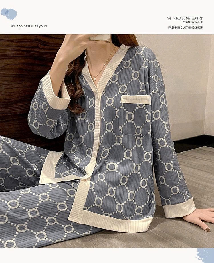 Bộ đồ ngủ nữ dài tay dễ thương Hàn Quốc DN170250