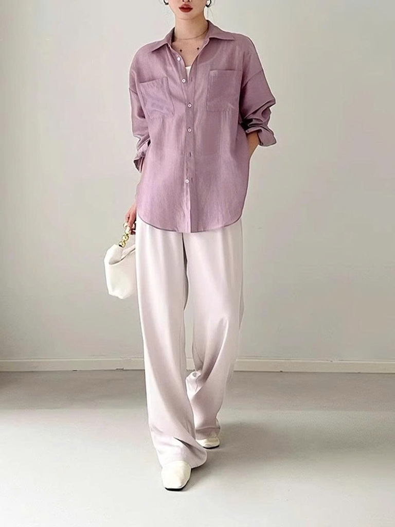 Áo Sơ Mi Lyocell Tencel 2025 – Áo Kiểu Dáng Thanh Lịch Cho Nữ D193250