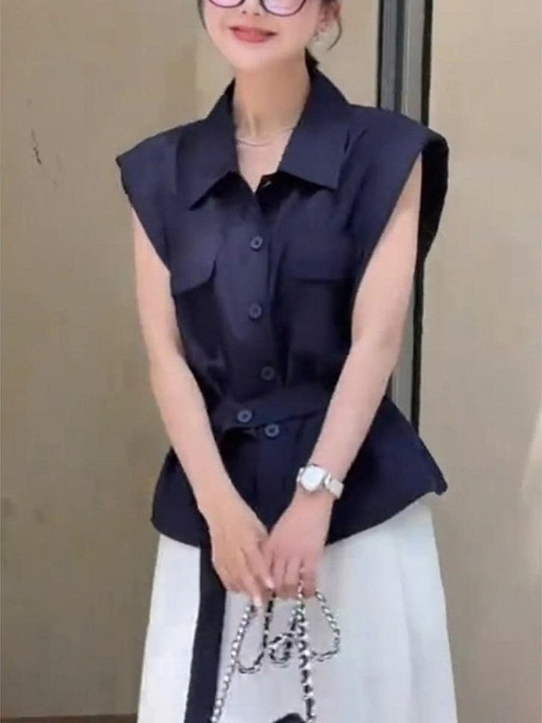 Áo sơ mi ve cao cấp kiểu Pháp – Thanh lịch & sang trọng mùa hè 2025 D226250