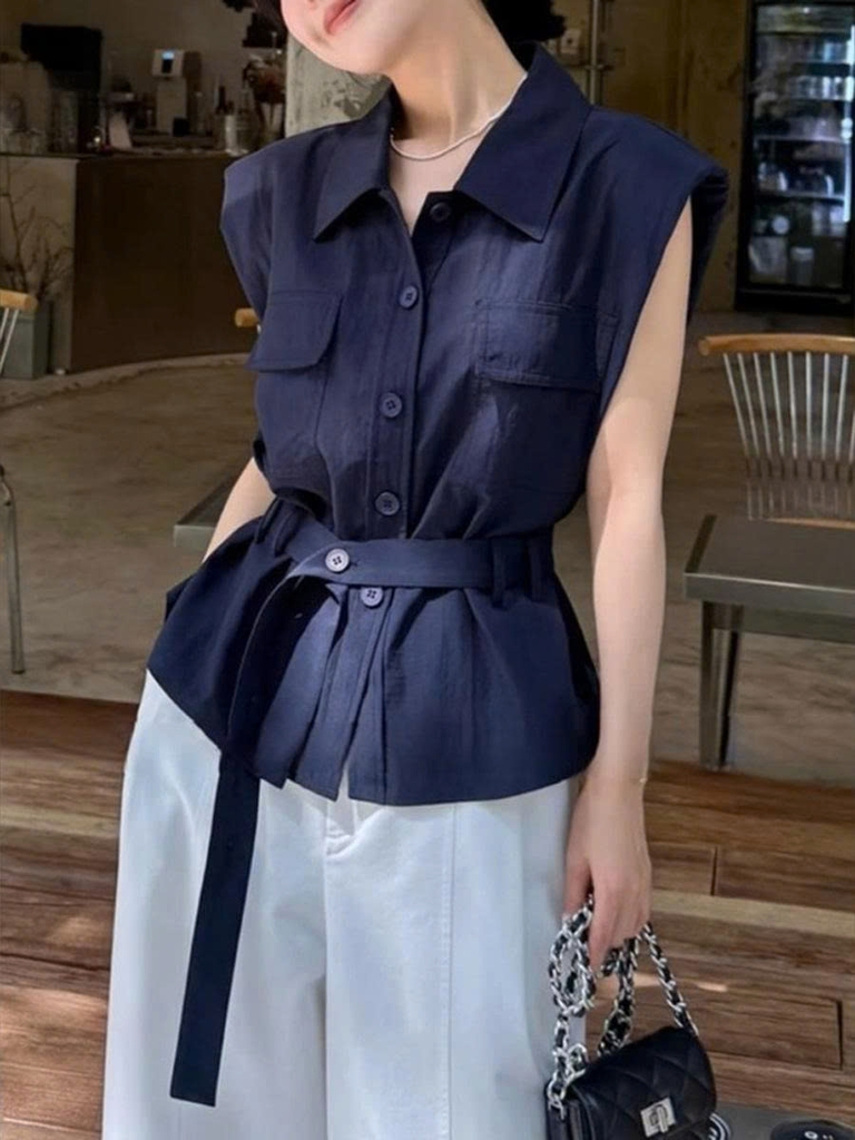 Áo sơ mi ve cao cấp kiểu Pháp – Thanh lịch & sang trọng mùa hè 2025 D226250