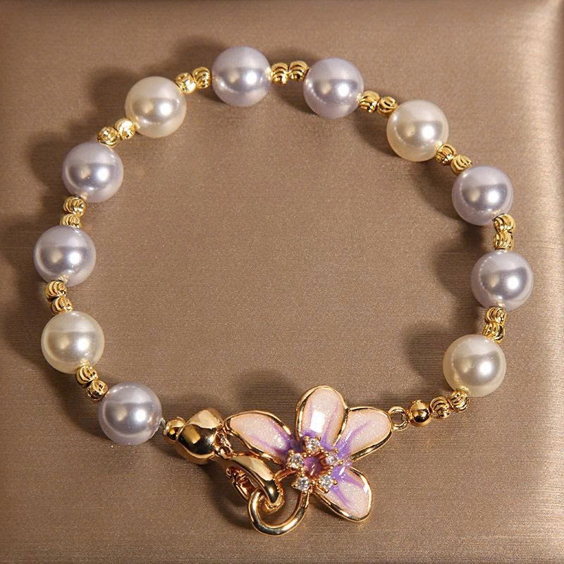 Vòng Tay Hạt Vỏ Hoa Tử Đằng Rừng Tiên –  Siêu Dễ Thương Dành Cho Nữ TS127250