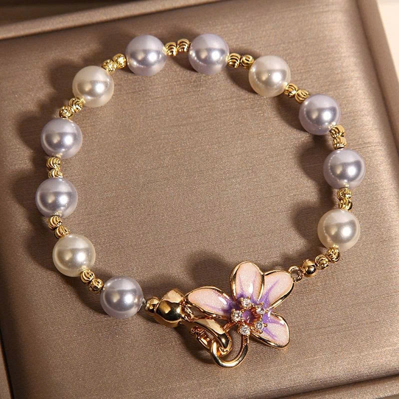 Vòng Tay Hạt Vỏ Hoa Tử Đằng Rừng Tiên –  Siêu Dễ Thương Dành Cho Nữ TS127250