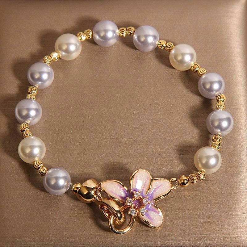 Vòng Tay Hạt Vỏ Hoa Tử Đằng Rừng Tiên –  Siêu Dễ Thương Dành Cho Nữ TS127250