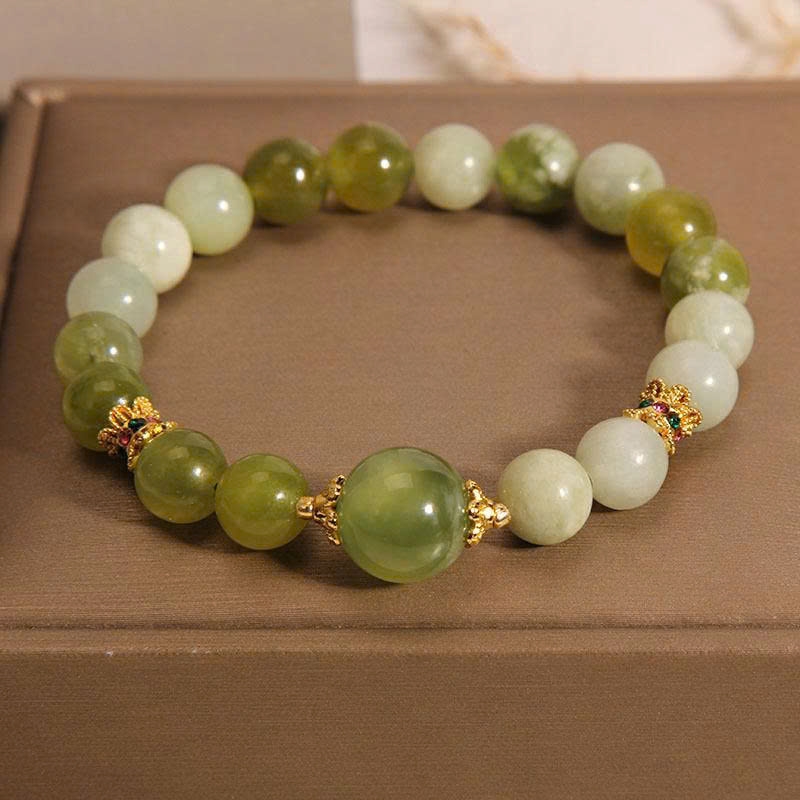 Vòng tay ngọc bích xanh Xiuyu tự nhiên – Thanh mát & sang trọng theo phong cách INS Niche Light TS145250
