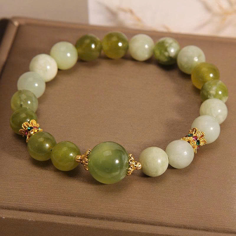 Vòng tay ngọc bích xanh Xiuyu tự nhiên – Thanh mát & sang trọng theo phong cách INS Niche Light TS145250