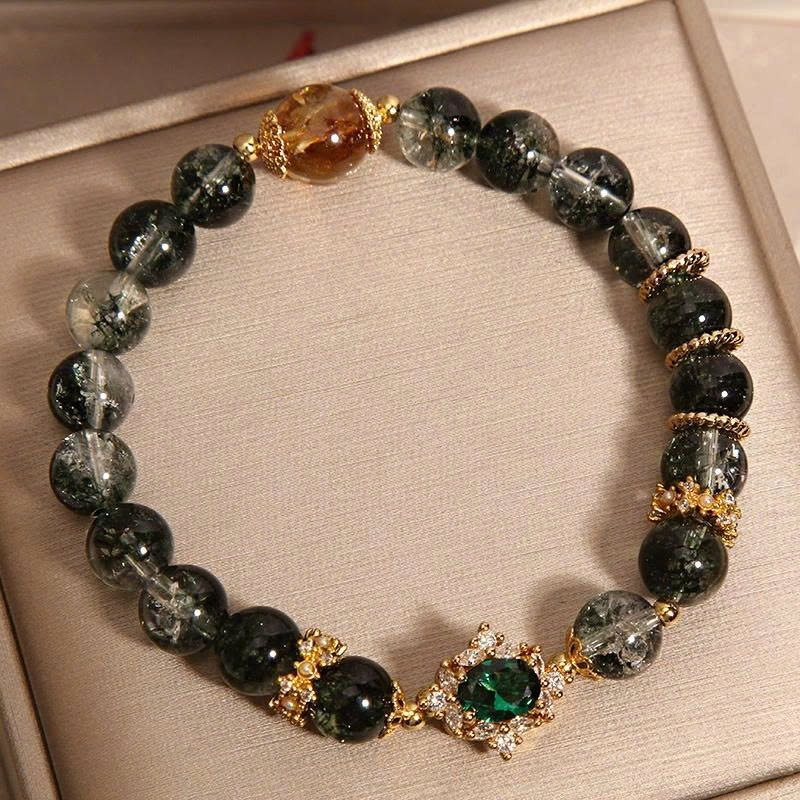 Vòng tay pha lê xanh & pha lê vàng – Sang trọng, tinh tế, chuẩn gu nàng hiện đại TS151250