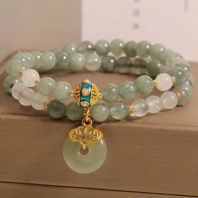 Vòng Tay Ngọc Bích Hai Lớp Aventurine – Phong Cách Trung Hoa Mới Dành Cho Nữ TS158250