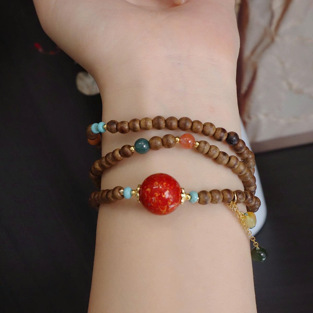Vòng tay trầm hương nhiều vòng cao cấp TS199250