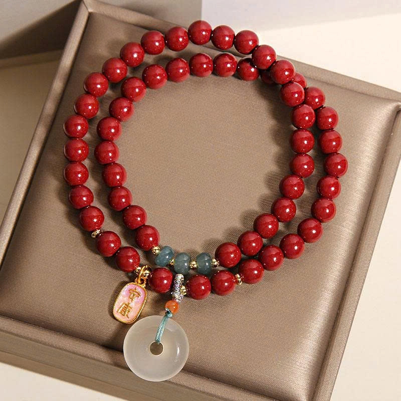 Vòng tay chu sa phong cách trung hoa mới cho nữ – sang trọng, tinh tế, mang ý nghĩa phong thủy may mắn TS216250
