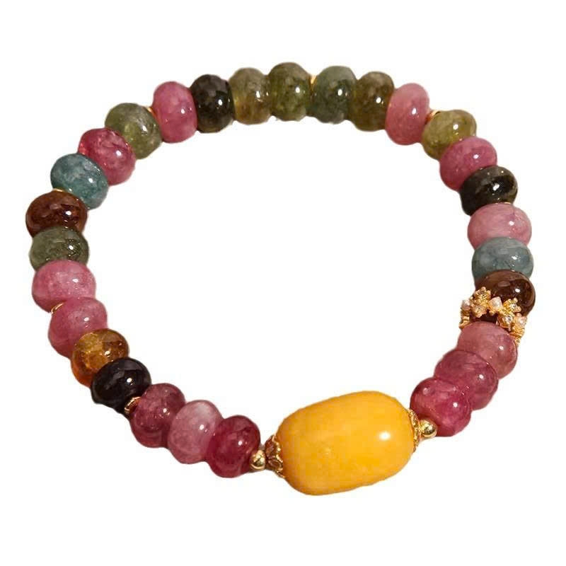 Vòng Tay Ngọc Bích Tourmaline Kết Hợp Topaz Lulutong – Vẻ Đẹp Tự Nhiên, Thanh Lịch TS241250