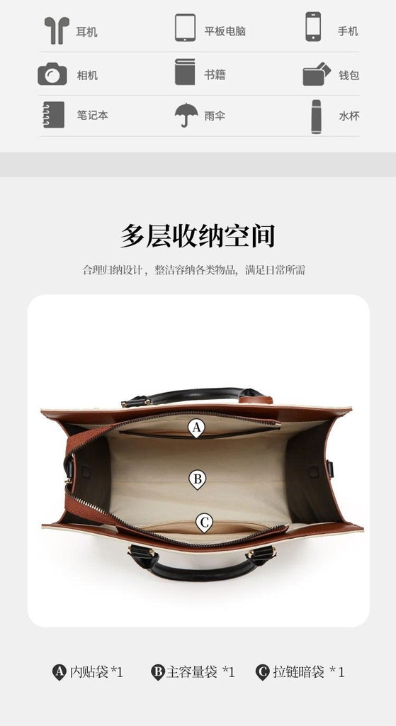 Túi Xách Đeo Vai Nữ Sang Trọng Cổ Điển 2025 – Set Túi Tote & Túi Đeo Chéo (PU) TX282250