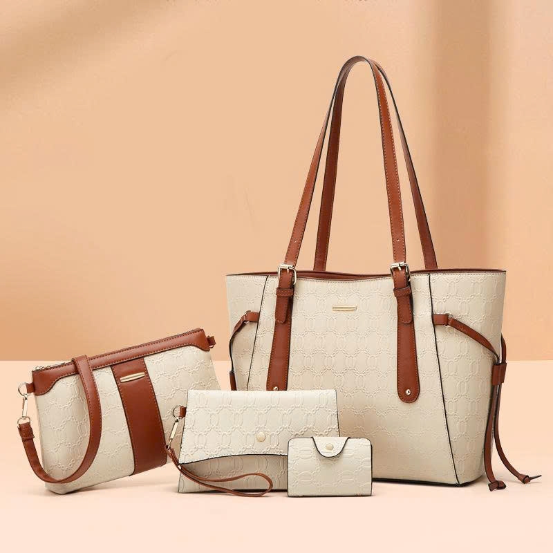 Bộ Túi Đeo Vai/Đeo Chéo Thời Trang 4 Món Thu Đông 2025 – Túi Tote Dung Tích Lớn (PU) TX281250