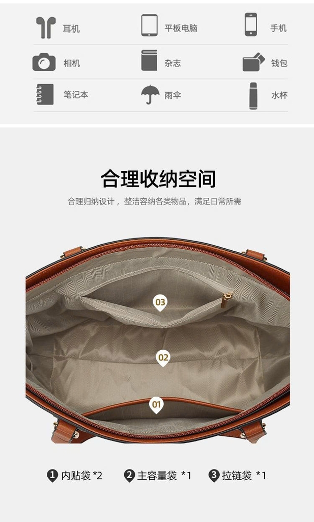 Túi Xách Nữ Bộ 4 Món Xu Hướng 2025 – Túi Tote Thời Trang Mẹ & Bé (PU) TX280250