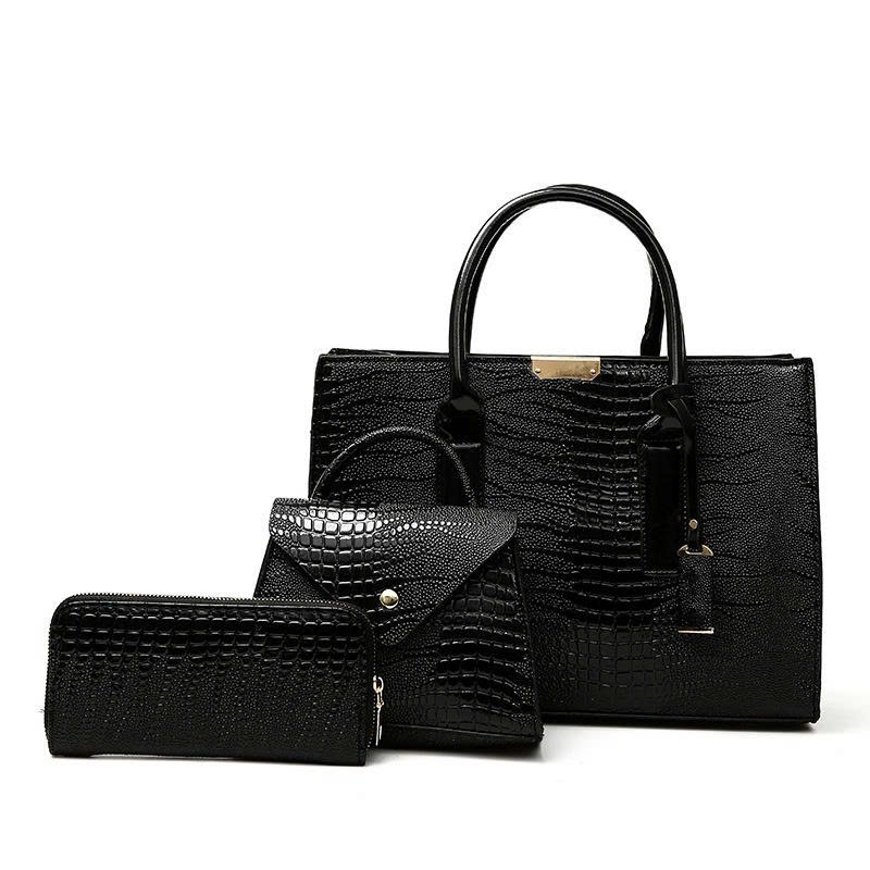 Túi Tote Thời Trang 2025 Cao Cấp Họa Tiết  – Bộ Túi Dung Tích Lớn 3 Món Chất Liệu PU TX276250