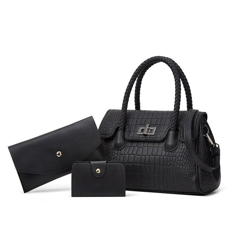 Túi Xách Da Mềm Họa Tiết Cá Sấu Cao Cấp – Bộ Nhiều Món Dây Bện Thời Trang – Túi Đeo Chéo Một Vai Nữ – Kiểu Dáng Mới 2025 TX316250