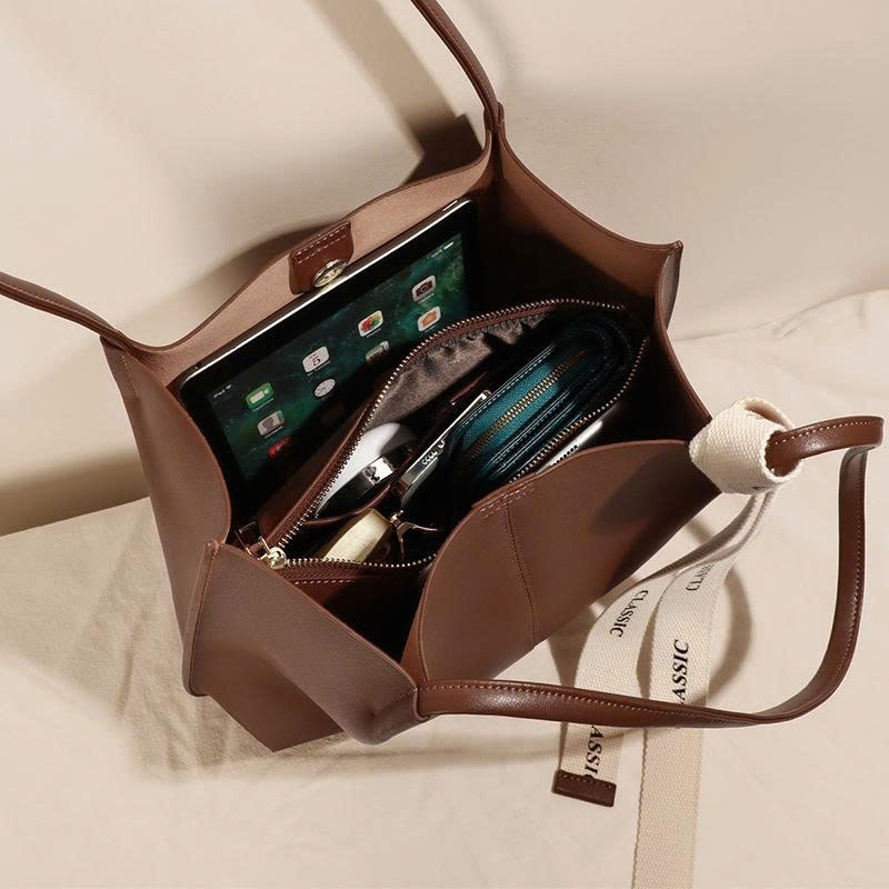 Túi Tote Nữ Da Thật Thu-Đông 2025 – Túi Xô To Lớn, Đa Năng TX291250