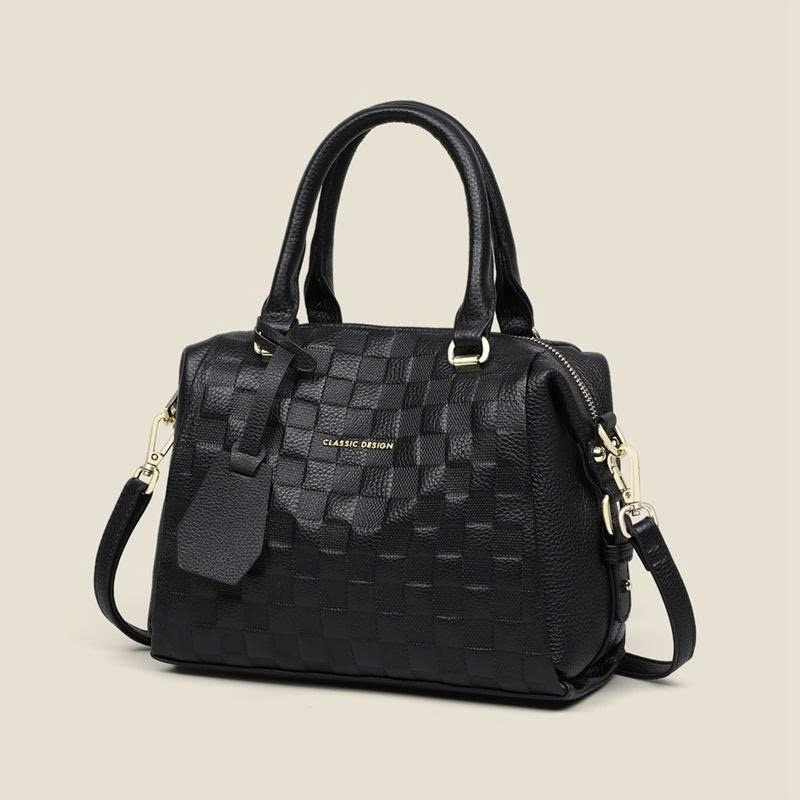 Túi xách đeo chéo da thật mới 2025 dành cho nữ – Túi Boston dung tích lớn, túi đeo vai đi làm – Da thật TX294250