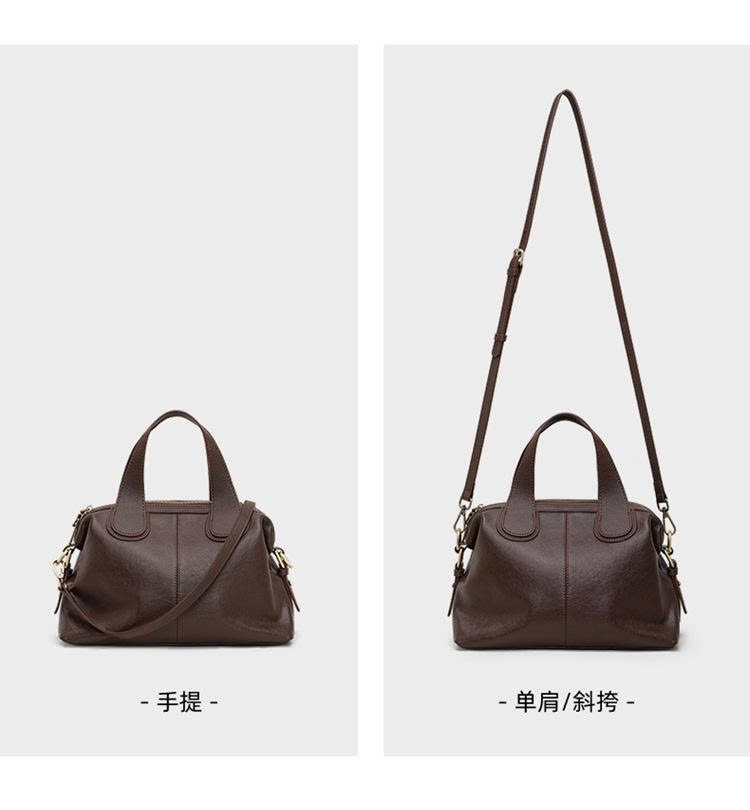 Túi xách nữ mới 2025 – Thời trang Thu/Đông – Túi đeo vai, túi xách tay, túi đeo chéo – Túi Boston dung tích lớn – Chất liệu da tổng hợp cao cấp TX320250