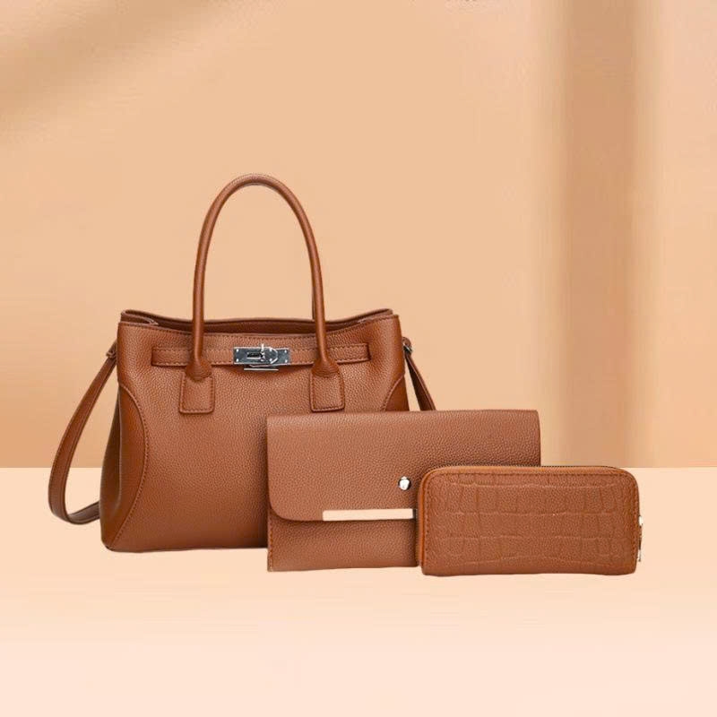 Bộ túi xách đeo vai nữ dung tích lớn 2025 – Thời trang & đa năng – Bộ 3 túi – Chất liệu PU cao cấp TX303250