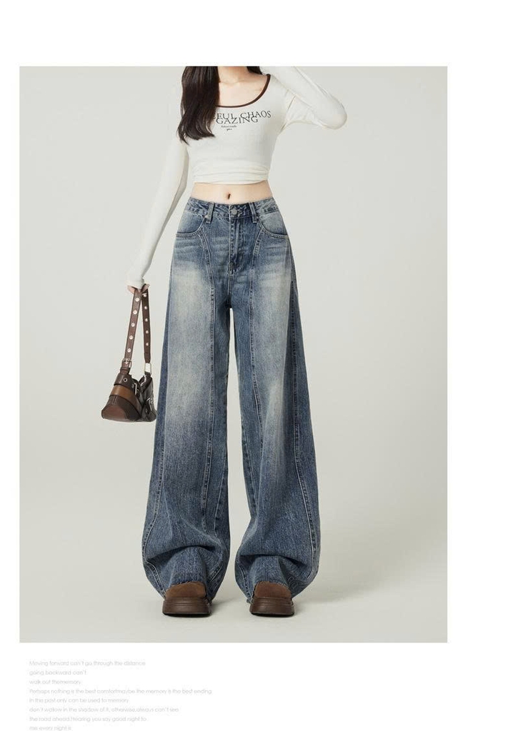 Quần Jean Ống Rộng Xanh Lam Retro – Phong Cách Đường Phố 2026 QJ009260