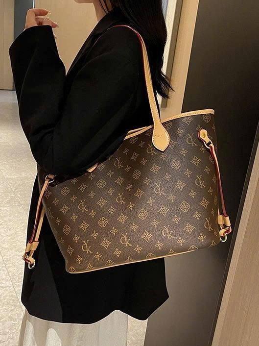 Túi Tote Nữ Họa Tiết Retro – Túi Xách Phối Màu Thời Trang TX048260