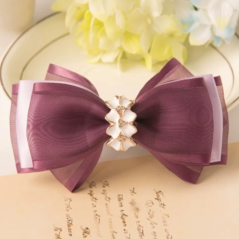 Kẹp tóc búi nơ đính ngọc ❤️Kẹp Tóc Đẹp❤️ Búi tóc / Hoa cài Tóc Đẹp/ Kẹp đính đá/ Phụ kiện cho nữ/ QUÀ TẶNG KHÁCH HÀNG